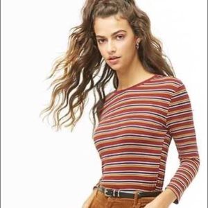 Forever 21 striped knot top